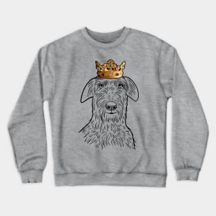 Scottish Deerhound Dog King Queen Wearing Crown Crewneck Sweatshirt